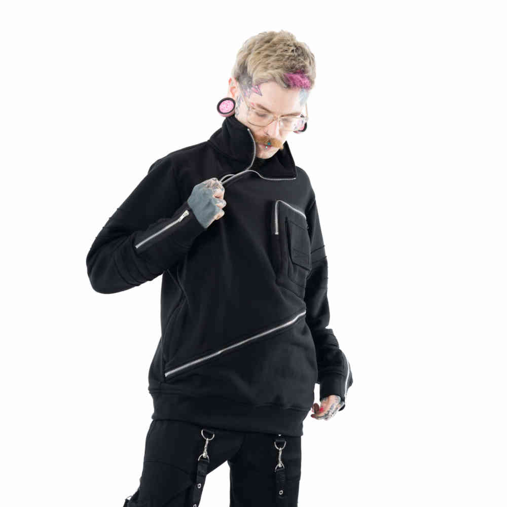 Vixxsin - Ulrich Sweater/trui met rits - Zwart